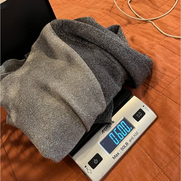 Badgley Mischka Gray & Black Long Sleeve Sparkle Bodycon Dress Women’s Size M - Picture 9 of 9